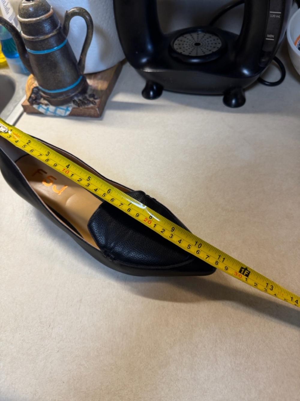 Black Leather Flat Loafer